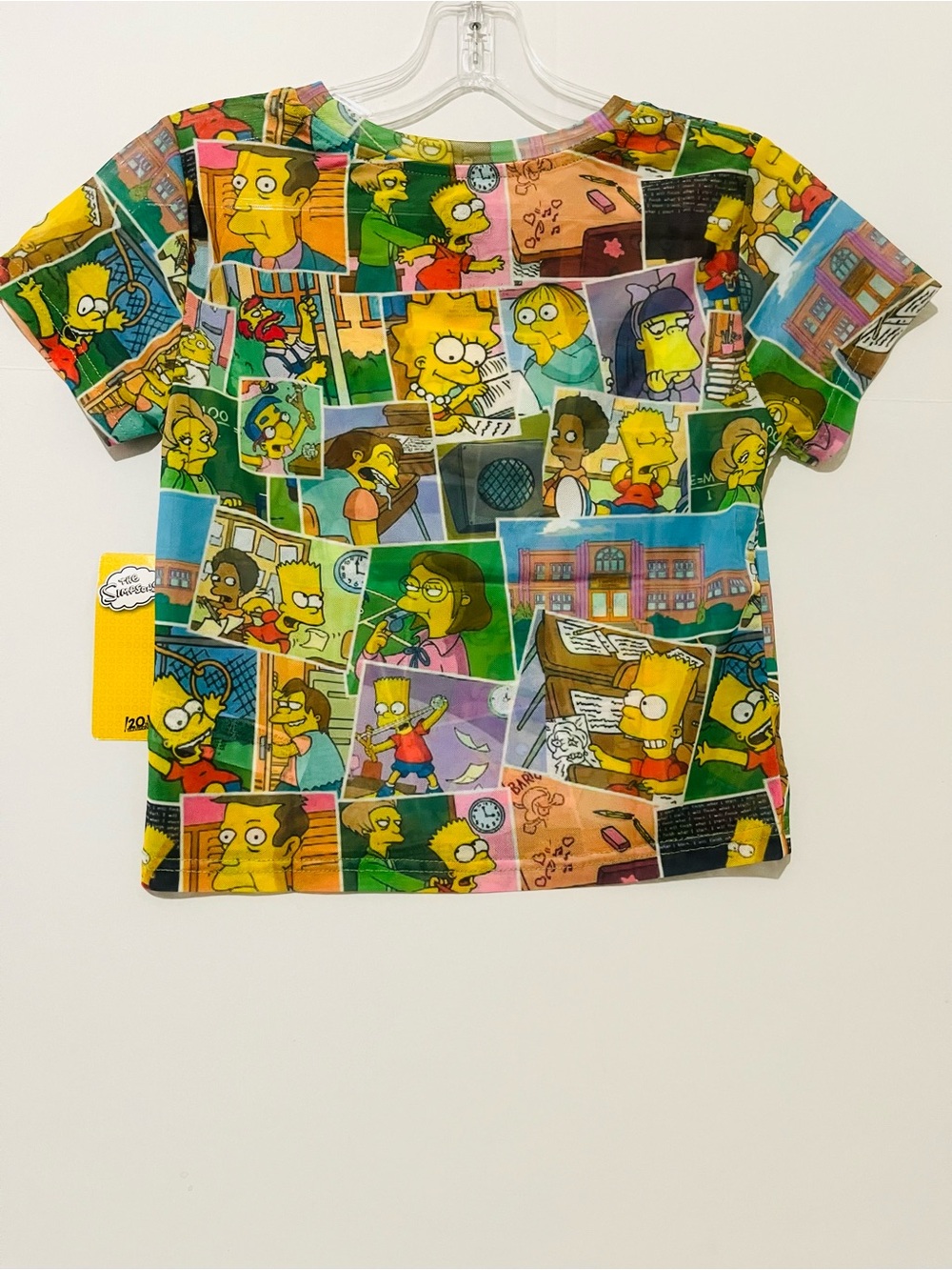 The Simpsons Aop Mesh Officially Licensed ' Multicolor Cartoon Panel Tee Shirt